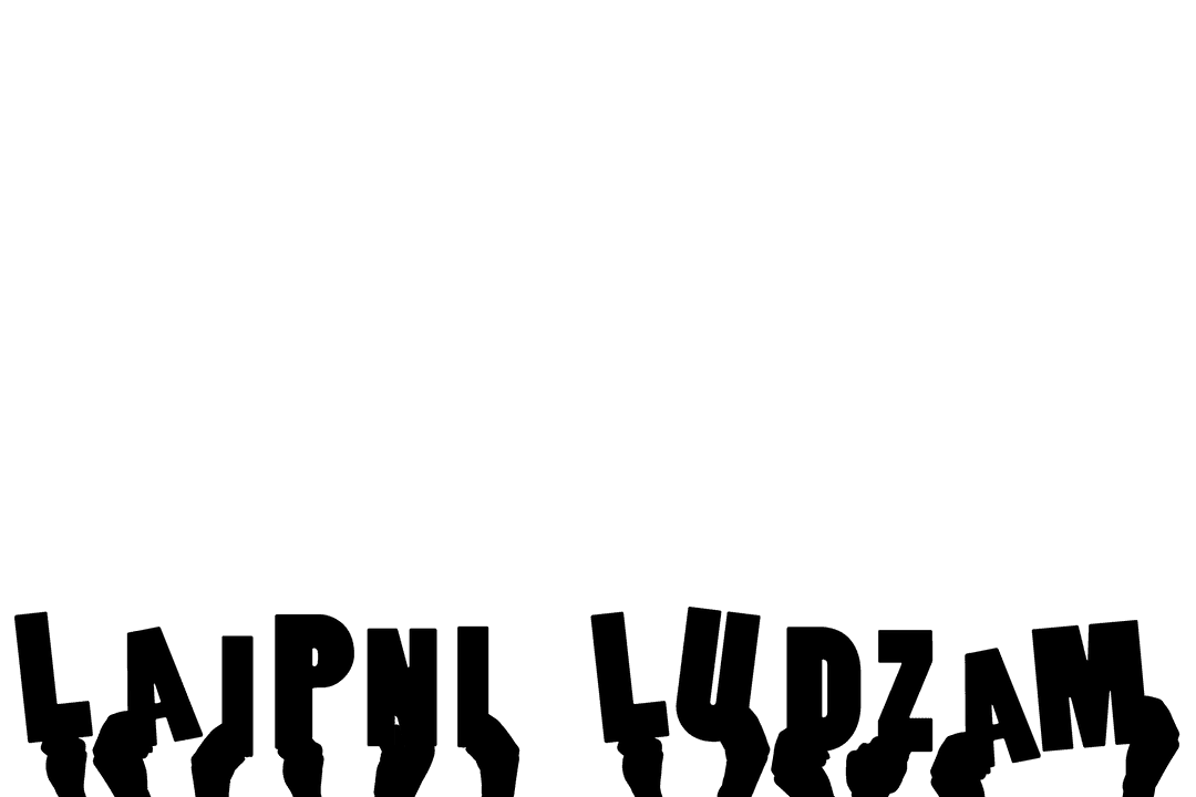 Hands Holding Laipni Ludzam Text on Transparent Background