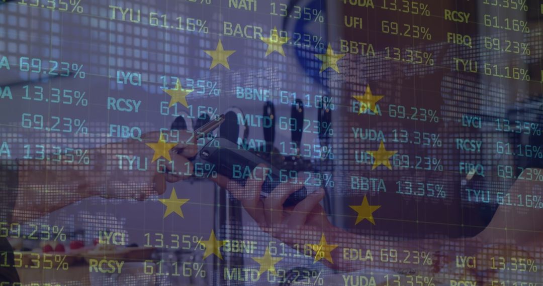 Digital Payment Amid EU Stock Market Display