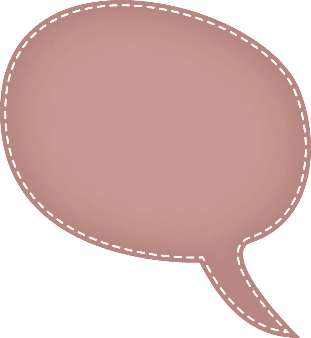 Pink Speech Bubble on Transparent Background Vector Graphic
