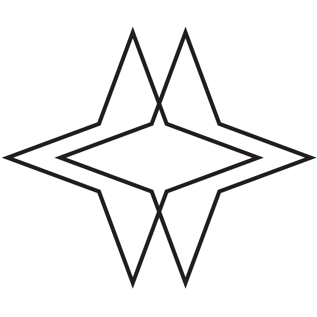 Abstract Star Shapes with Transparent Background for Design Use