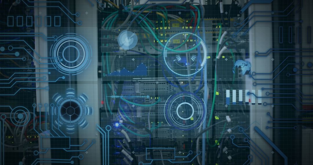 digital interface of global data processing on network servers - Free Images, Stock Photos and Pictures on Pikwizard.com