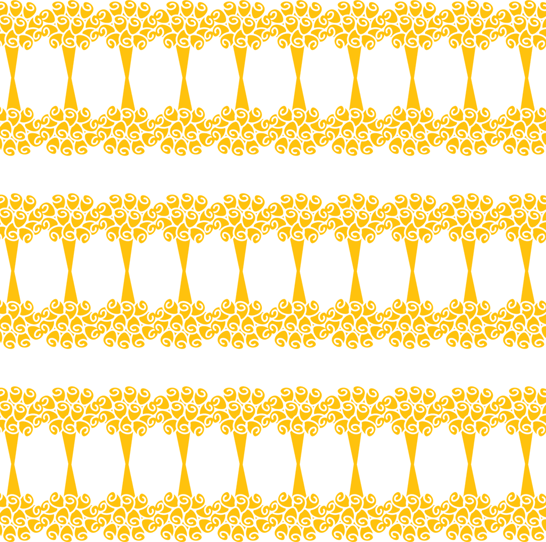 Transparent Pattern of Yellow Flowers on Clear Background