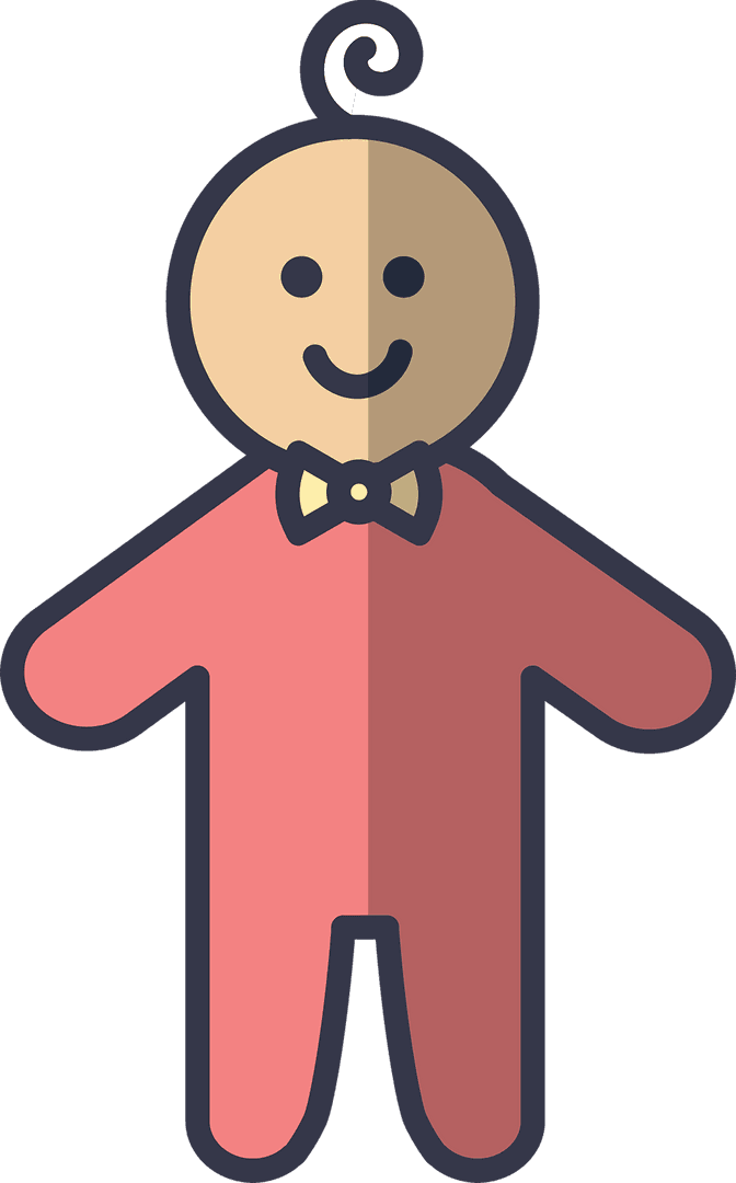 Happy Baby Icon on Transparent Background Vector Illustration