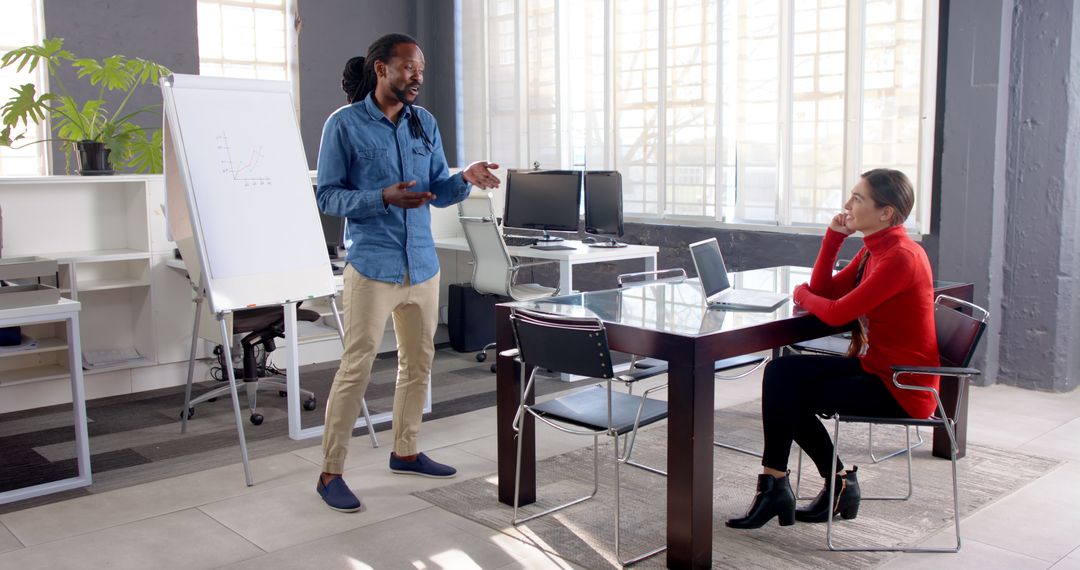 Business Team Brainstorming in Modern Office