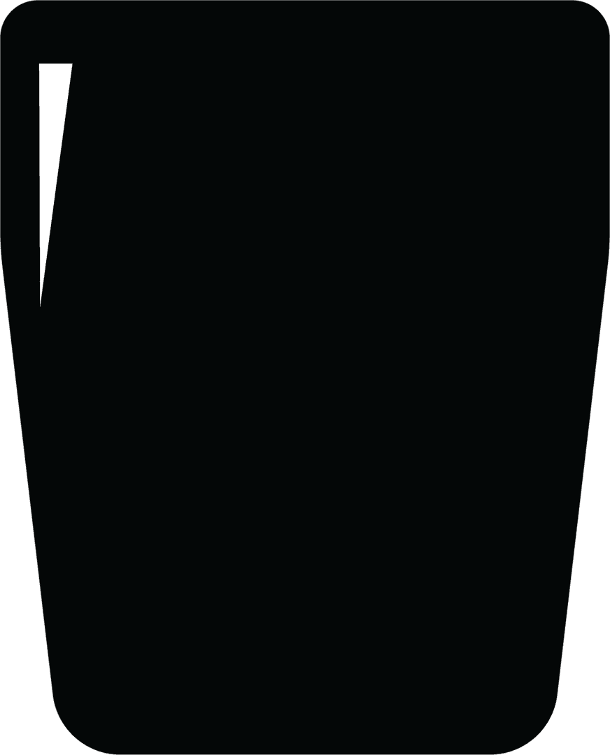 Black Mug Transparent Background With Copy Space