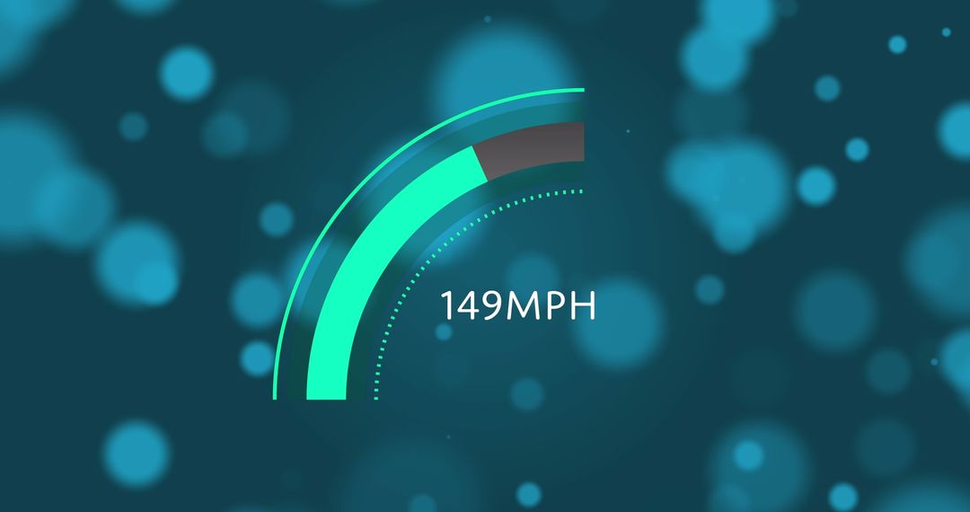 Futuristic Speedometer Interface with Technological Graphics