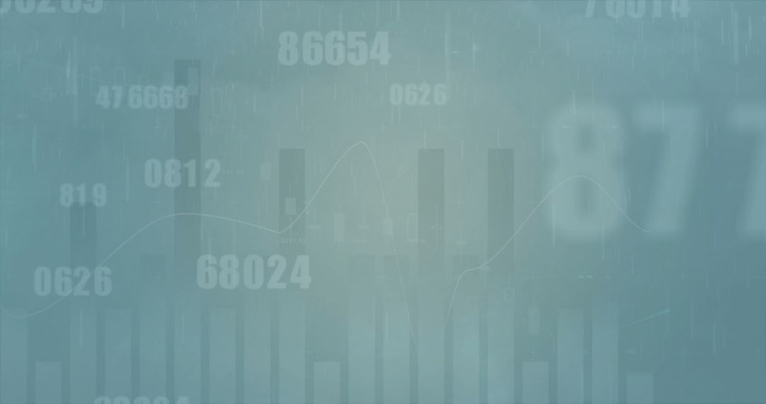 Digital Data Processing with Abstract Green Rain Effects