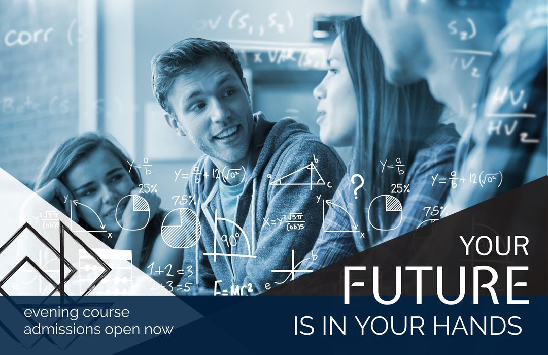 Students Engaged in Learning with Mathematical Symbols Highlighting Education