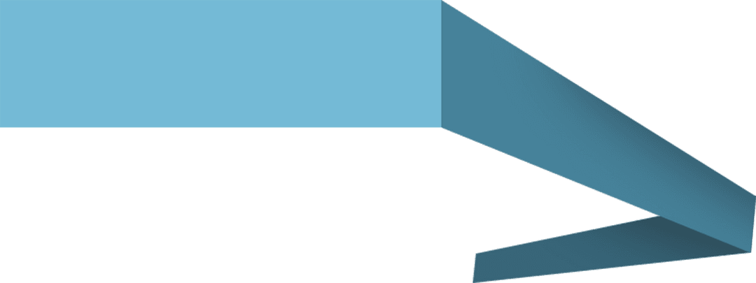 Abstract Blue Ribbon Shape on Transparent Background