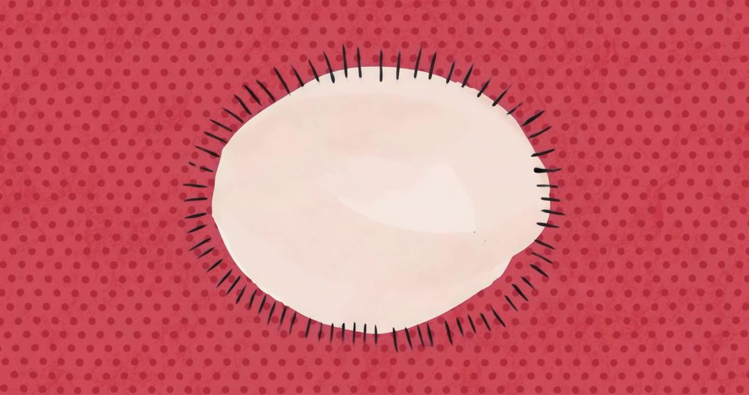 Abstract Oval with Halftone Dot Pattern in Comic Style