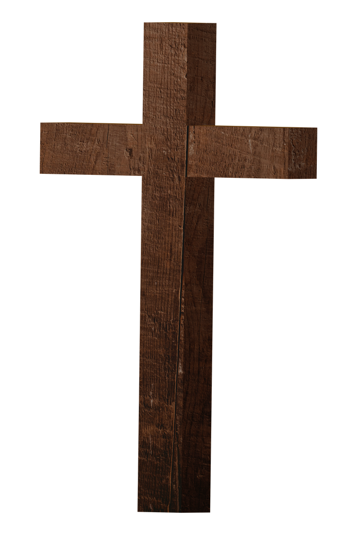 Wooden Cross Illustration on Transparent Background, Religious Symbol - Download Free Stock Images Pikwizard.com