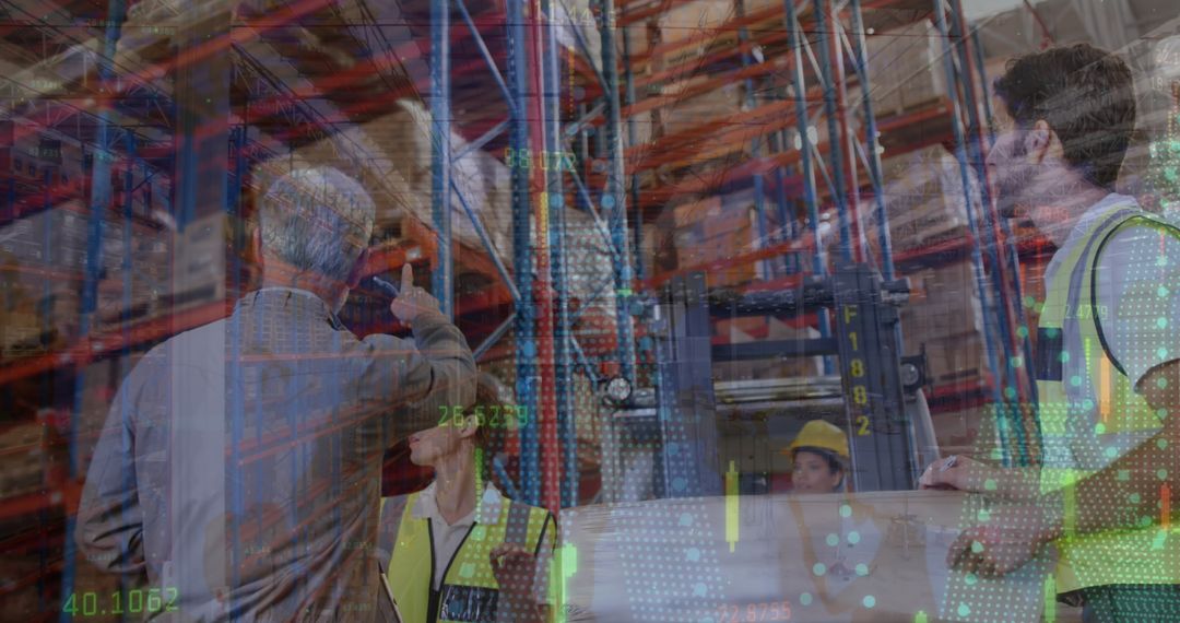 Warehouse Operations Blending with Financial Data Graphics