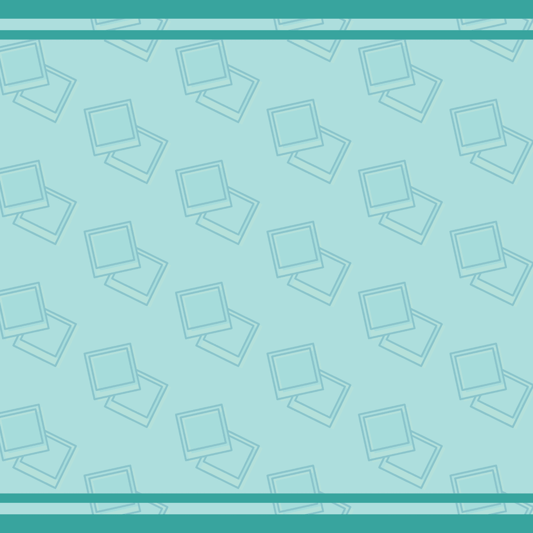 Aquamarine Pattern on Transparent Background with Geometric Shapes