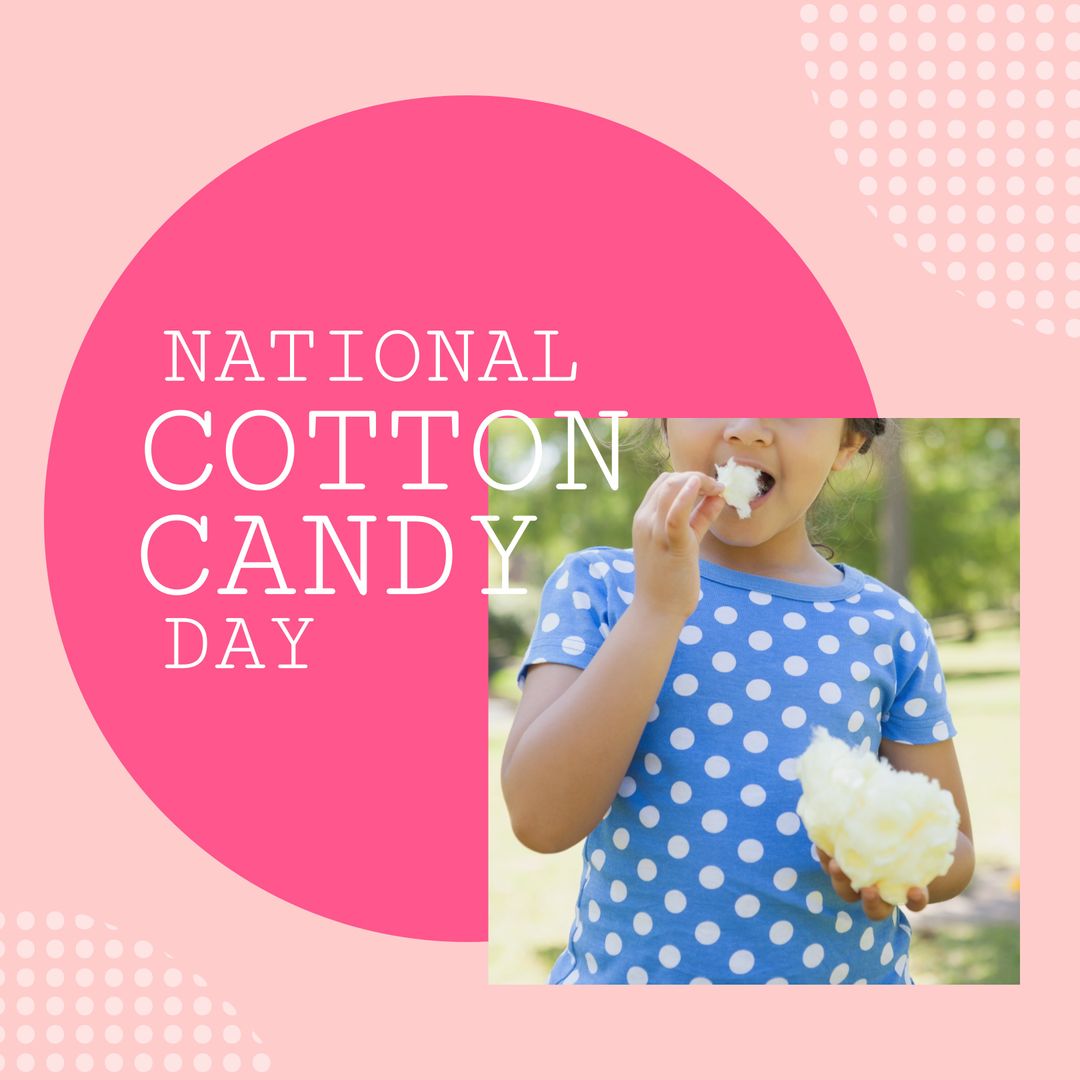 Child Enjoying Sweet Treat on National Cotton Candy Day