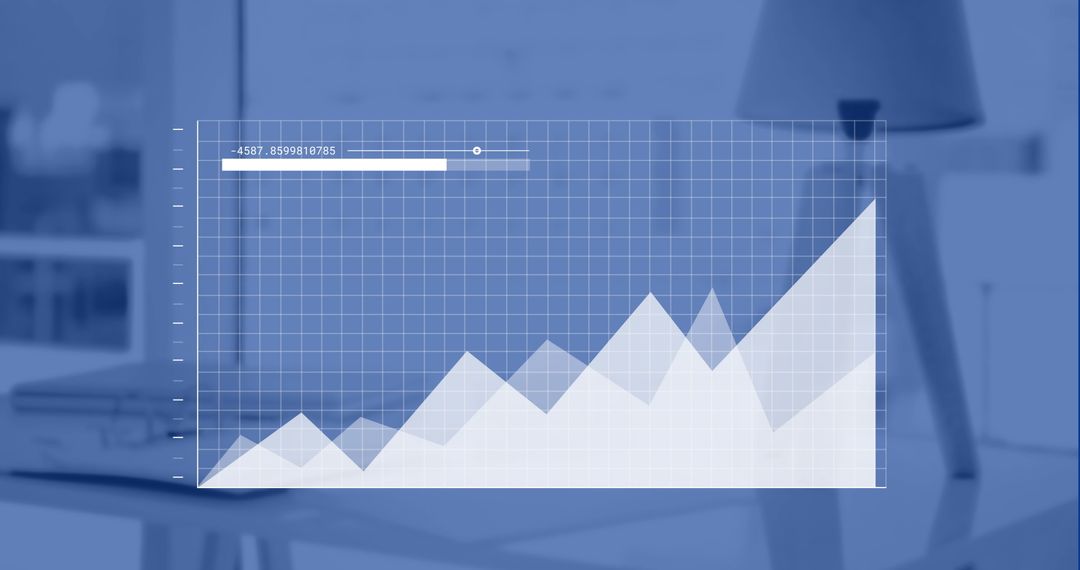 Data Analytics Interface Over Modern Office Workplace