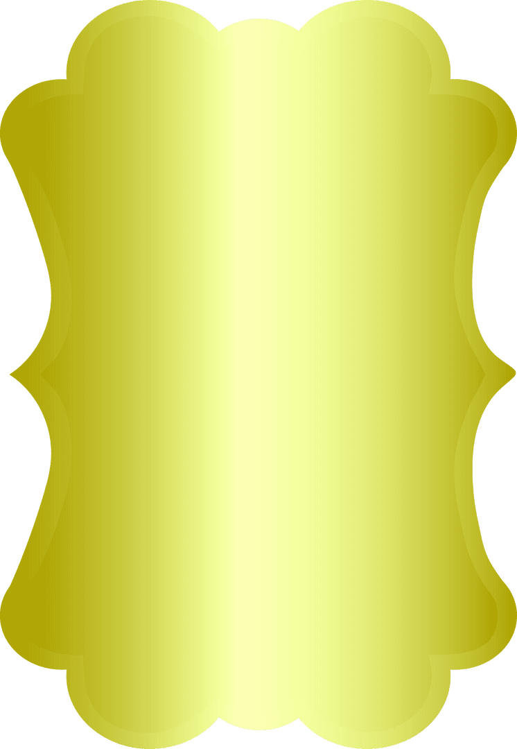 Transparent Golden Label with Embossed Design Elements for Holiday Theme