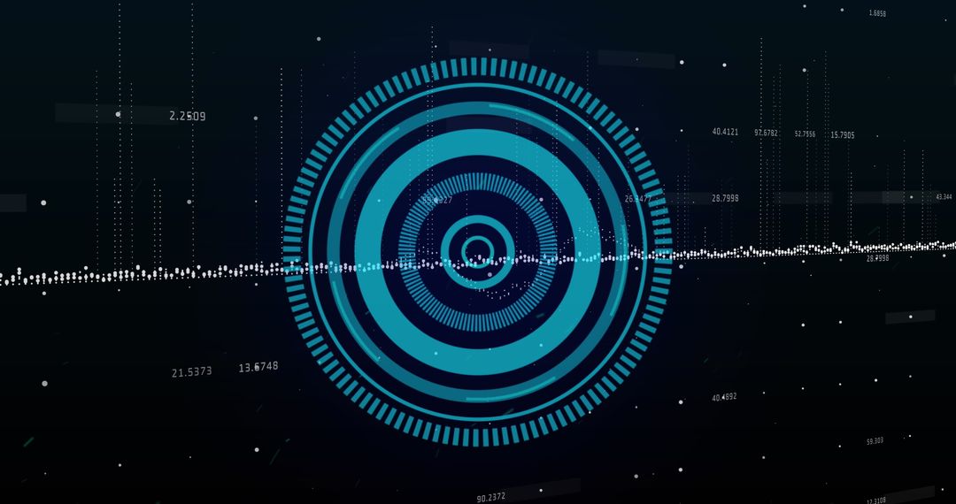 Futuristic Digital Data Processing and Analysis Interface