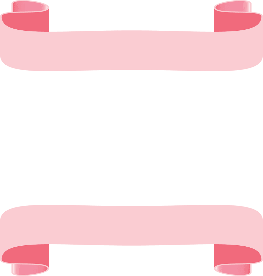 Pink Ribbons on Transparent Background for Elegant Design