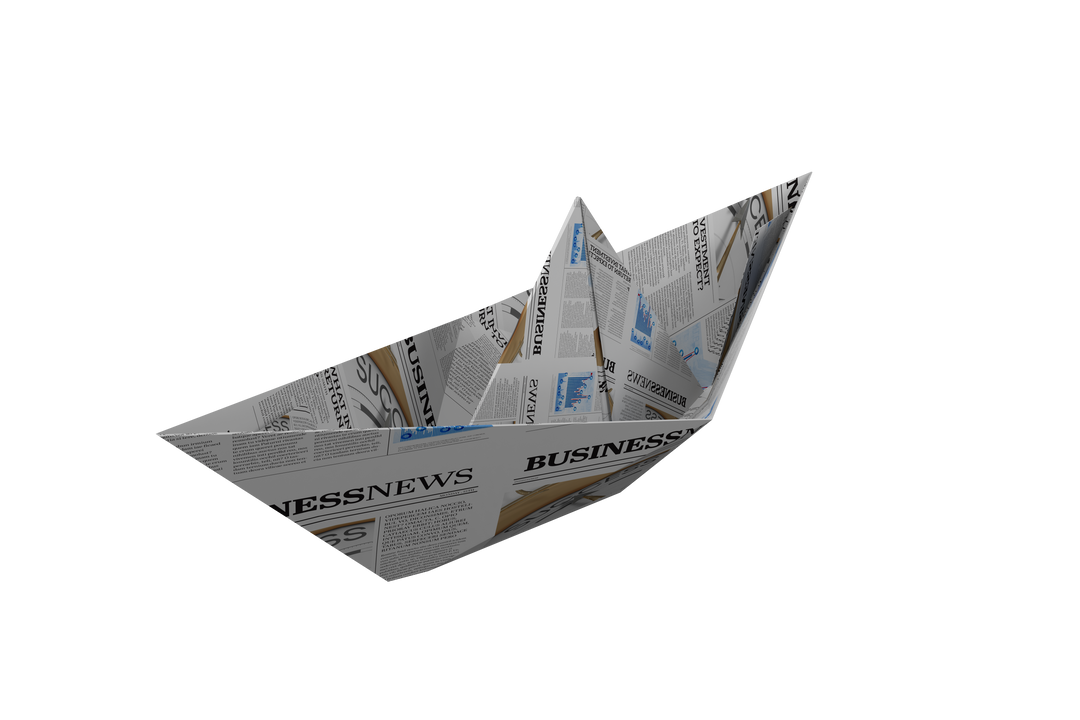 Transparent Paper Boat Made from Newspaper Articles - Download Free Stock Images Pikwizard.com