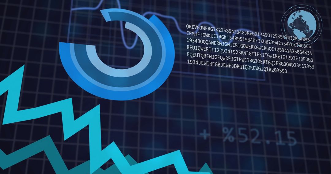 Abstract Financial Data and Analytics Background with Digital Grid