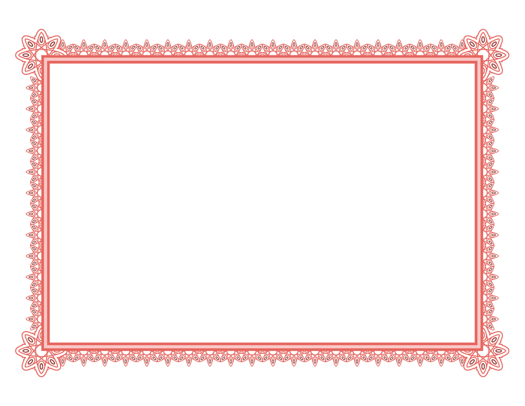Ornate Lace Frame With Copy Space on Transparent Background