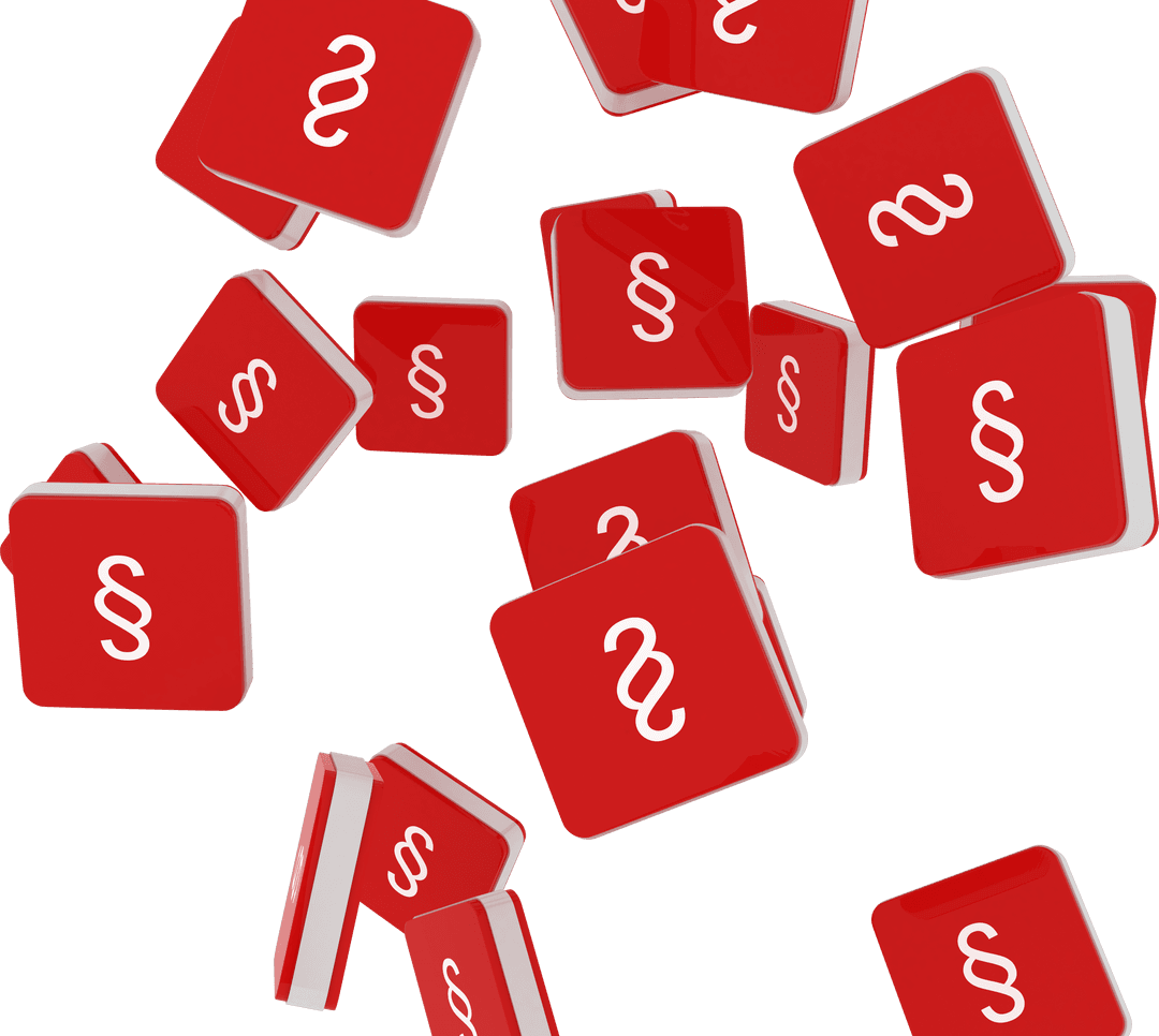 Red Transparent Legal Section Symbol Tiles Falling