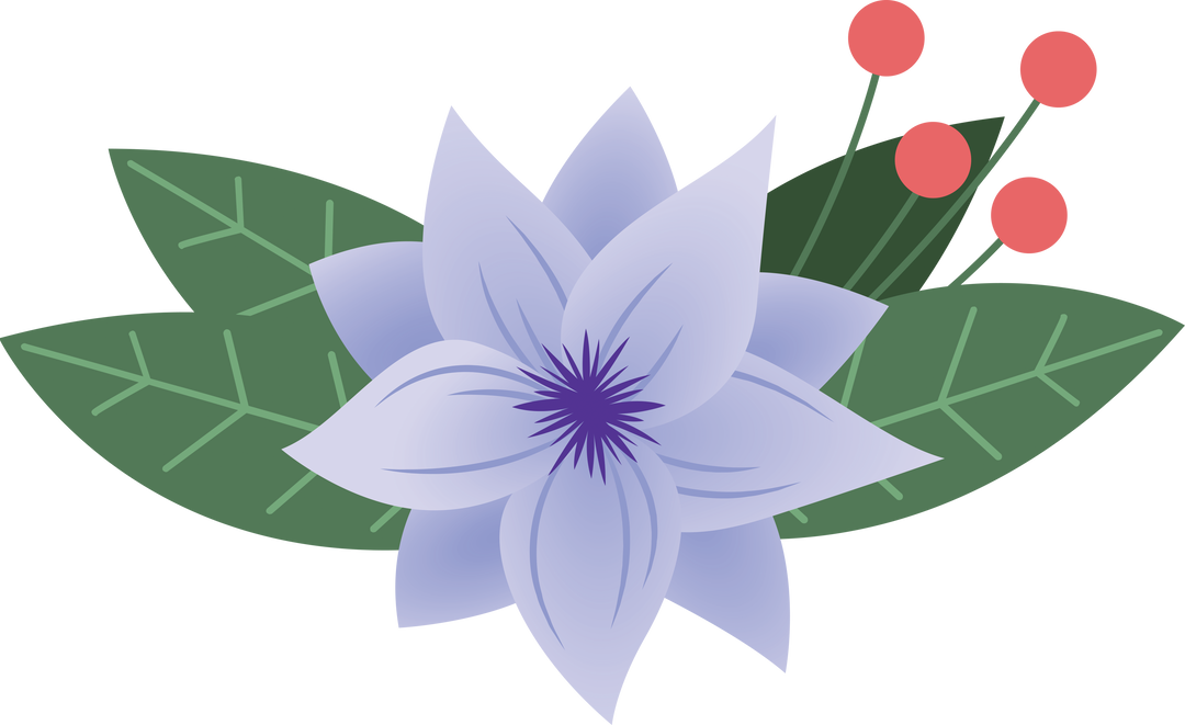 Blue Flower Clip Art on Transparent Background Nature and Beauty Vector - Download Free Stock Images Pikwizard.com