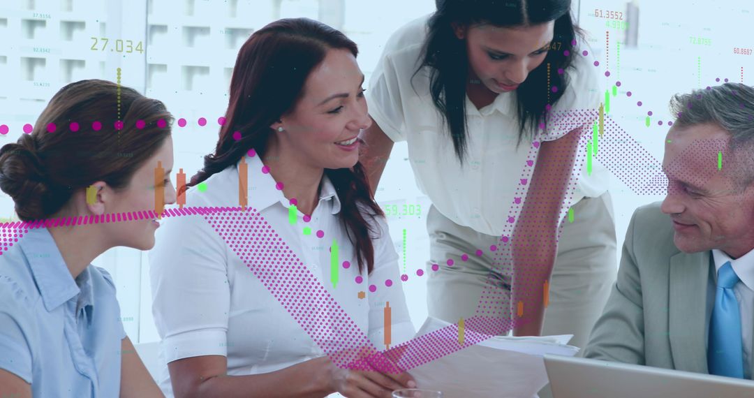 Financial Professionals Analyzing Data in Modern Office