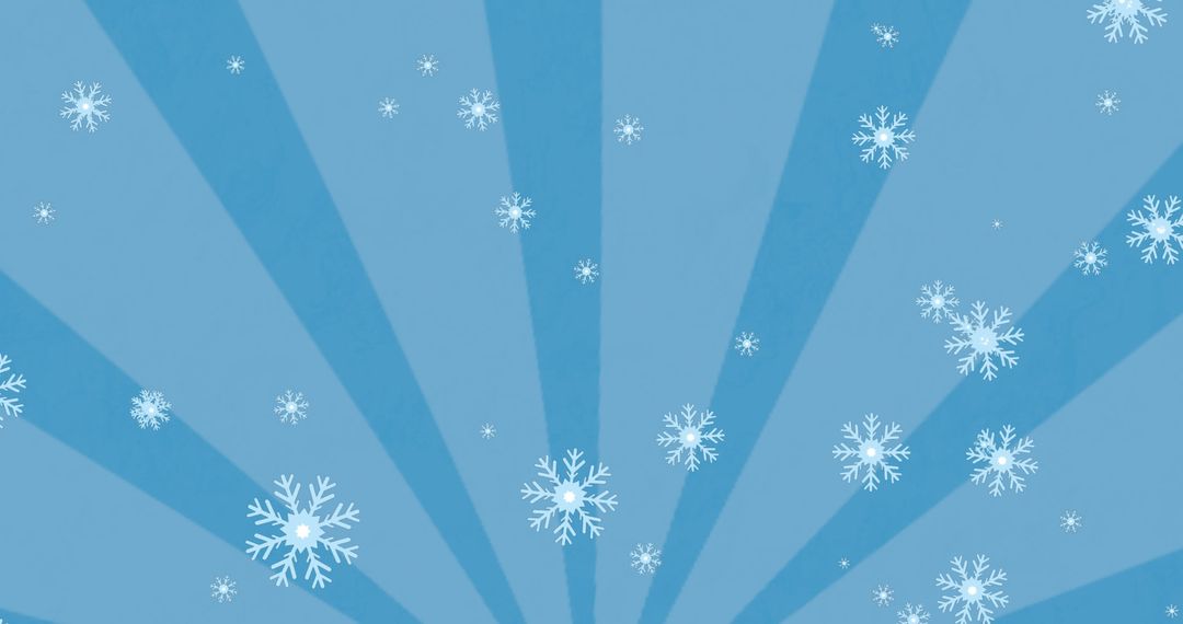 Digital Snowflakes on Blue Background for Holiday Design