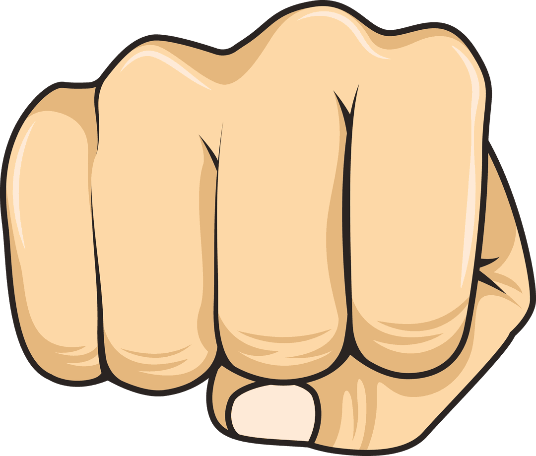 Digital Fist Vector on Transparent Background Gesture Illustration