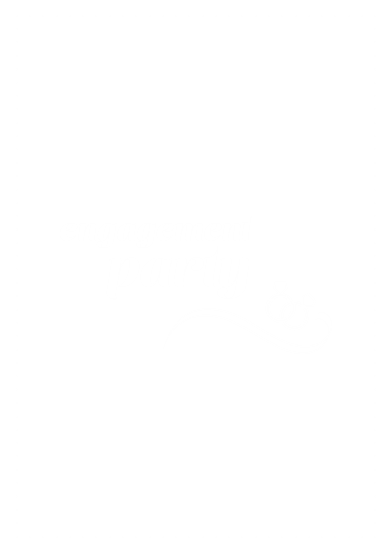 Elegant Engagement Party Invitation with Rings on Transparent Background