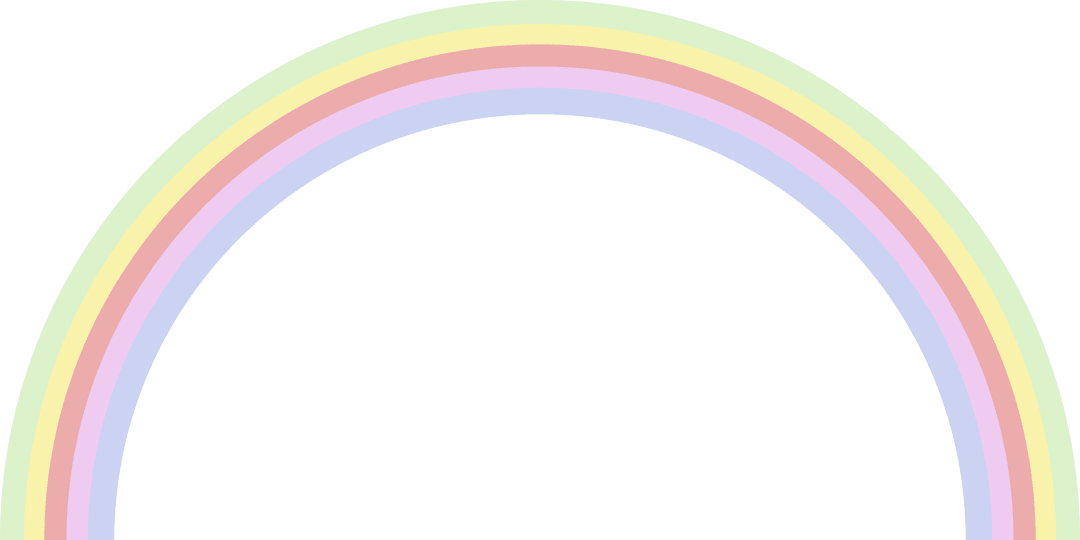 Transparent Colorful Pastel Rainbow Arc Design