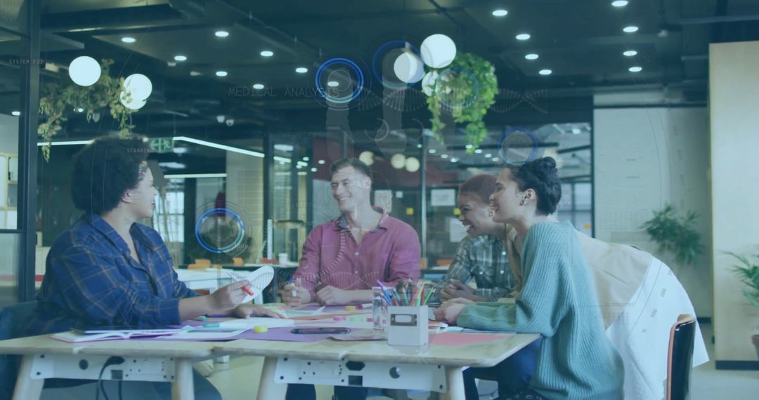 Diverse Business Team Engaging in Data Processing Meeting