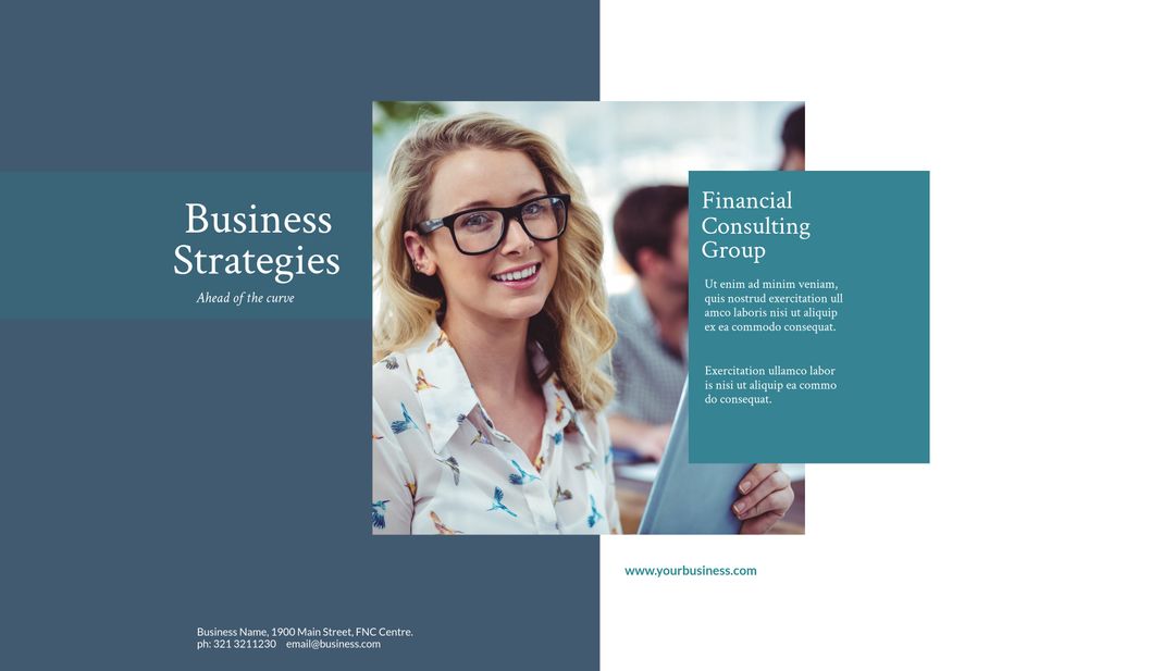 Confident consulting professional in business strategy guide