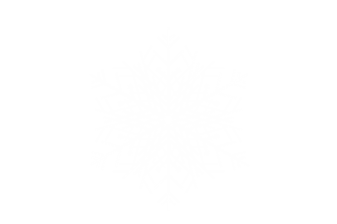 Detailed Christmas Snowflake on Transparent Background