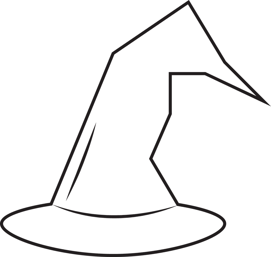 Wizard Hat Illustration on Transparent Background