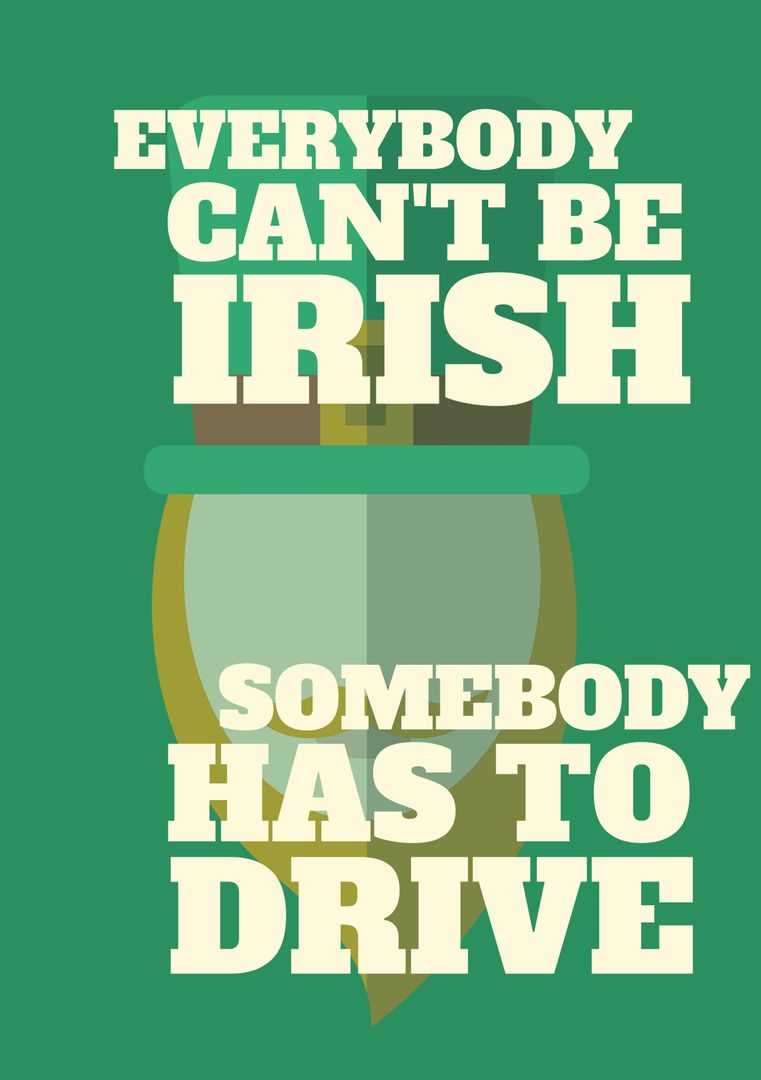 Humorous St. Patrick's Day Designated Driver Reminder