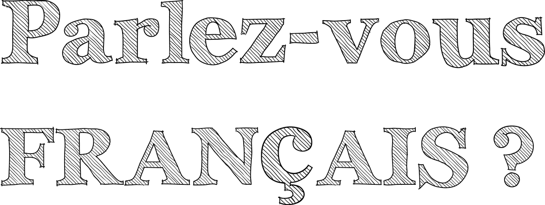 Parlez-vous Francais Text on Transparent Background Illustration