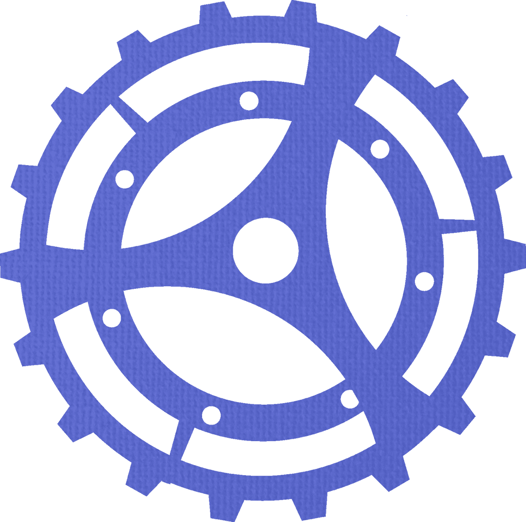 Transparent Purple Mechanical Gear Illustration