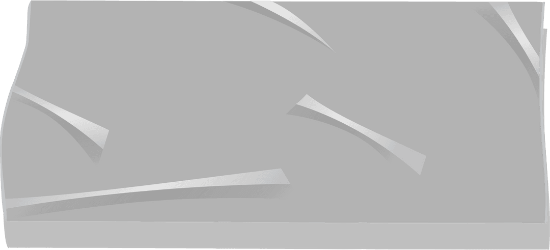 Abstract Minimalist Gray Panel on Transparent Background