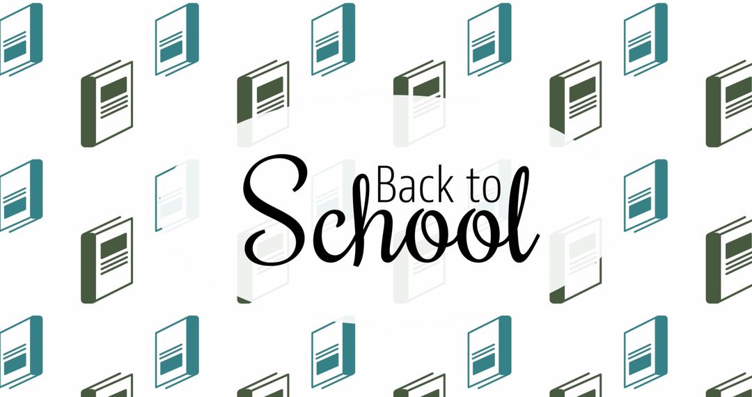 Back to School Graphics with School Books and Text