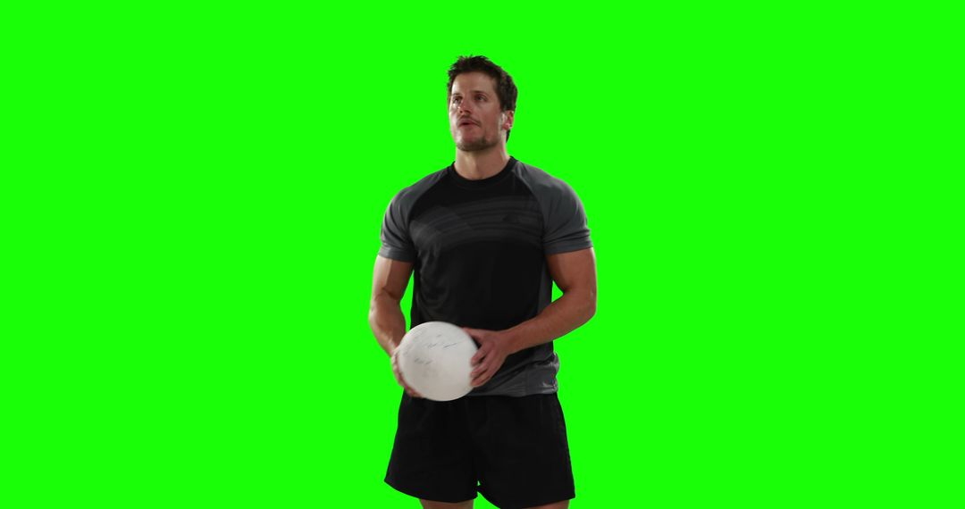 Athlete Holding Volleyball on Green Screen Background - Free Images, Stock Photos and Pictures on Pikwizard.com