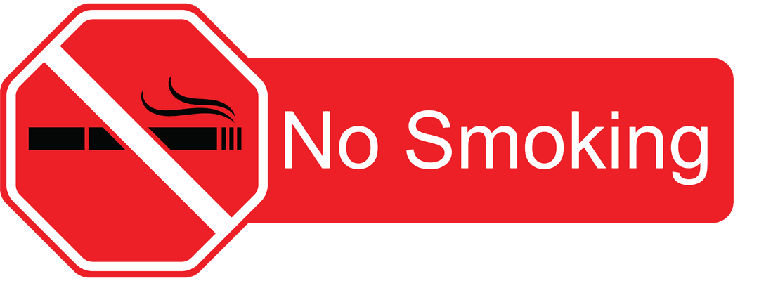 No Smoking Sign Illustration on Transparent Background