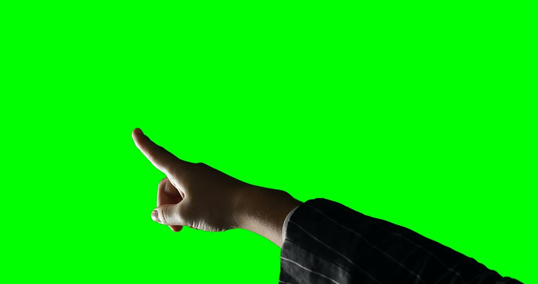 Hand Pointing Upward with Green Background - Free Images, Stock Photos and Pictures on Pikwizard.com