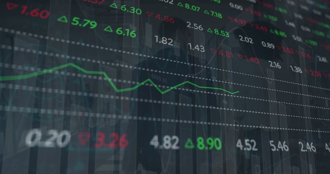 Businessman Analyzing Complex Stock Market Data