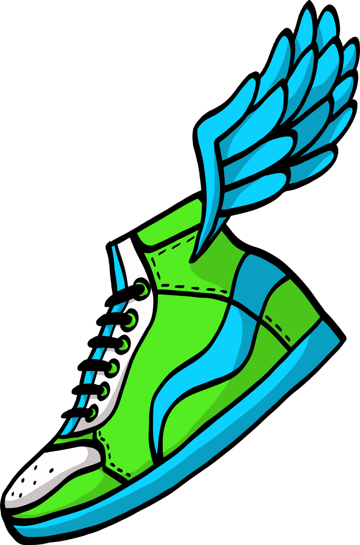 Transparent Innovative Winged Sneaker Illustration