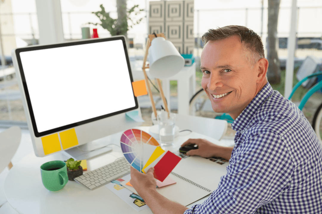 Transparent Template for Professional Creativity at Modern Workspace