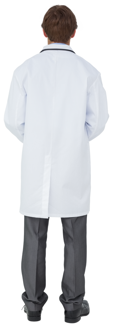 Back View of Male Doctor in White Coat on Transparent Background - Download Free Stock Images Pikwizard.com