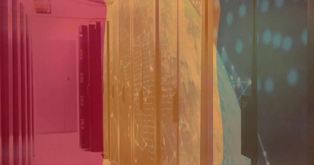 Digital Data Processing Amidst Guinea Flag Concept