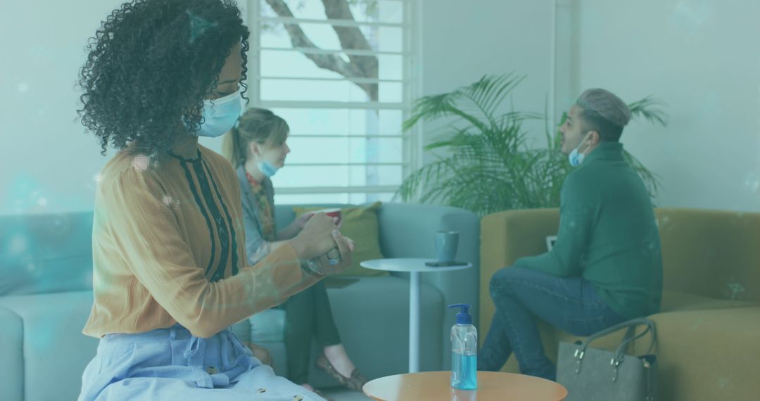 Office Meeting with Face Masks During Pandemic